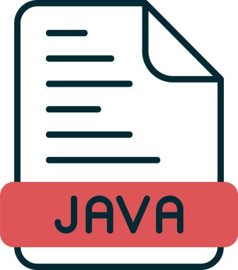 Java programlama kodu vektör illüstrasyonu 