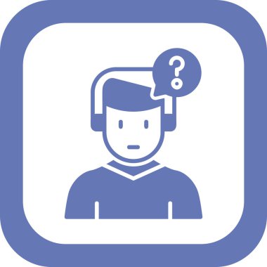 Soru web simgesi, vektör illüstrasyonu 