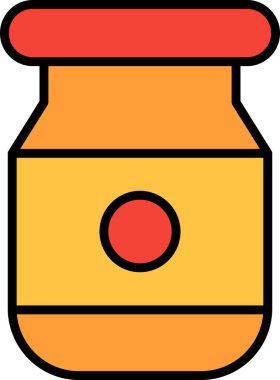 Reçel. Web simgesi basit illüstrasyon 