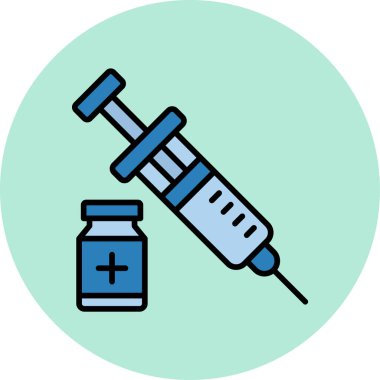 Aşı simgesi tasarımının vektör çizimi