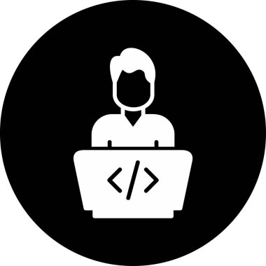 Kodlama. Web simgesi basit illüstrasyon