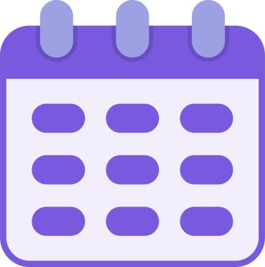 Takvim simgesi vektör illüstrasyonu