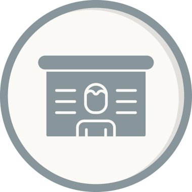 sunum simgesi, vektör illüstrasyonu basit tasarım