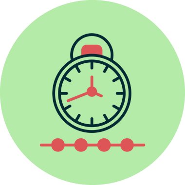 saat, saat, simge vektör illüstrasyonunu izle