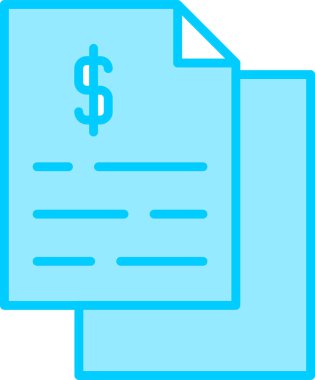 Minimalist bir dizaynda bir belge simgesinin vektör illüstrasyonu.