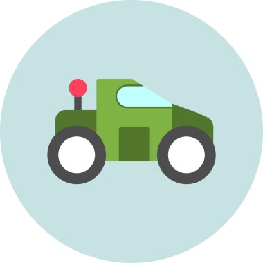 Vektör araba simgesi, temiz ve basit illüstrasyon.