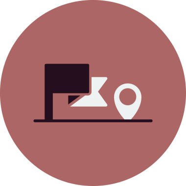 Kontrol Noktası Web simgesi vektör çizimi