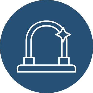 Ayna simgesinin özet vektör çizimi