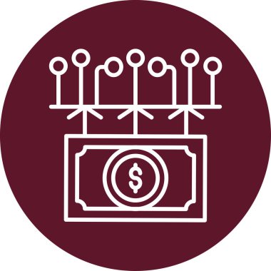 Dijital finans sembolü. Etkili iş para yönetimi için illüstrasyon.