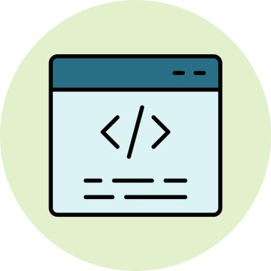 Web tarayıcı simgesi, vektör illüstrasyonu