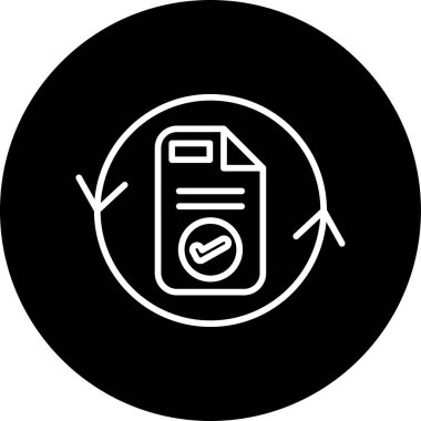 Minimalist bir dizaynda bir belge simgesinin vektör illüstrasyonu.