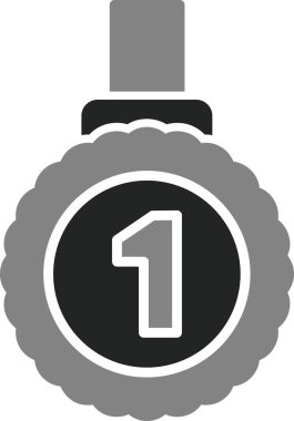 İlk yer madalya vektör çizim 