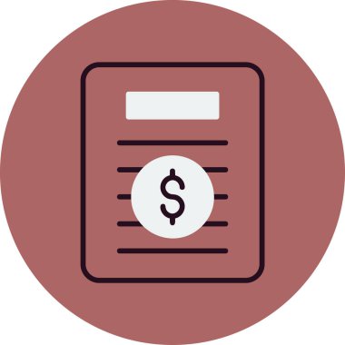 Fatura. Web simgesi basit illüstrasyon 