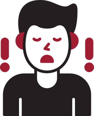 Endişe. Web simgesi basit illüstrasyon