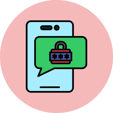 Akıllı telefon kilidi simgesi. Web simgesi basit illüstrasyon