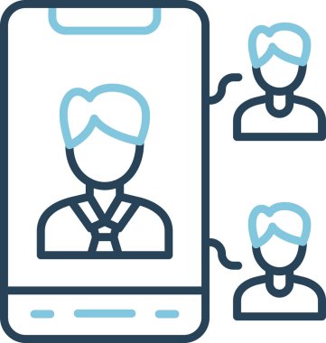 Ana hatlı biçim vektör illüstrasyon tasarımında konferans simgesi