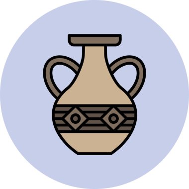 Vazo. Web simgesi basit illüstrasyon