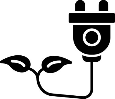  Eko Güç dolgu ikonu vektör çizimi