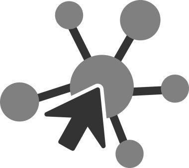 Web simgesine tıklayın, basit illüstrasyon