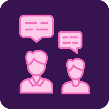 Konuşun. Web simgesi basit illüstrasyon