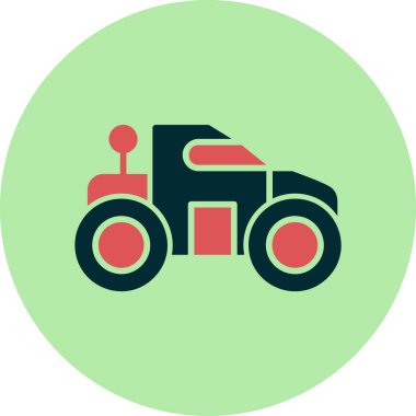 Vektör araba simgesi, temiz ve basit illüstrasyon.