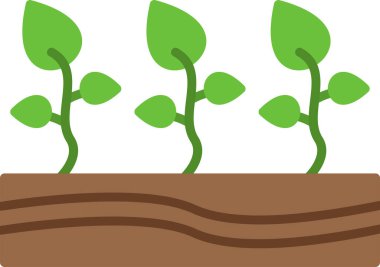 ağaç bitkileri simge vektör illüstrasyonu