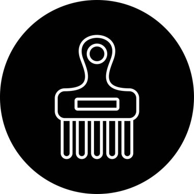 saç tarak ikonu vektör illüstrasyonu  