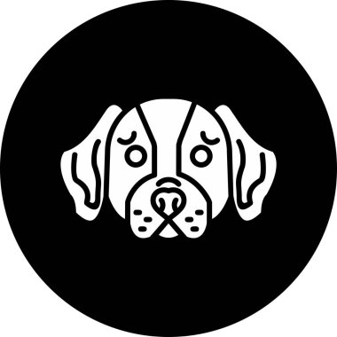 Basset Hound dog head icon, vector illustration clipart