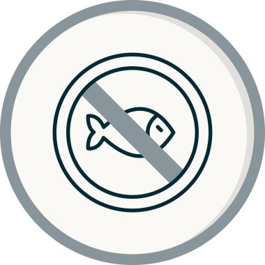 balıkçılık simgesi yok, vektör illüstrasyonu 