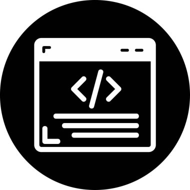 Web Programlama simgesinin basit özet çizimi