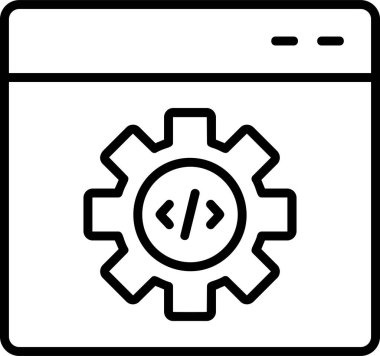 Web ayarı simgesi, vektör illüstrasyonu 