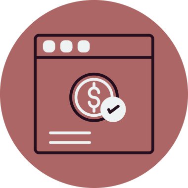 Basit Çevrimiçi Ödeme vektör çizimi