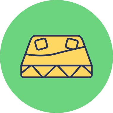 Yatak Ağı simgesi, basit vektör illüstrasyonu