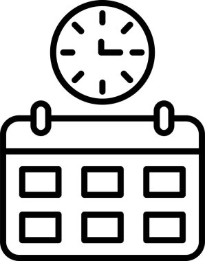 saat, saat, simge vektör illüstrasyonunu izle