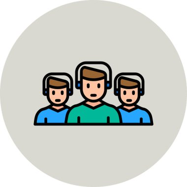 Takım. Web simgesi basit illüstrasyon