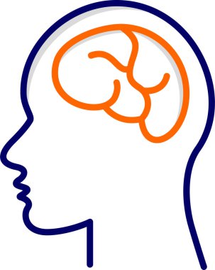 Beyin vektör simgesi Psikiyatri konsept vektör çizimi 