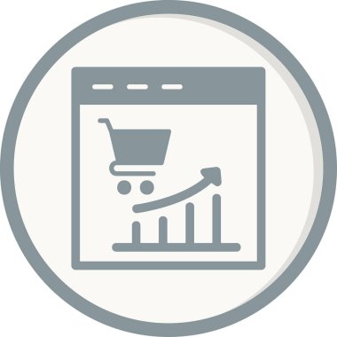 Piyasa. Web simgesi basit illüstrasyon