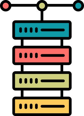 veritabanı simgesi, vektör illüstrasyonu basit tasarım