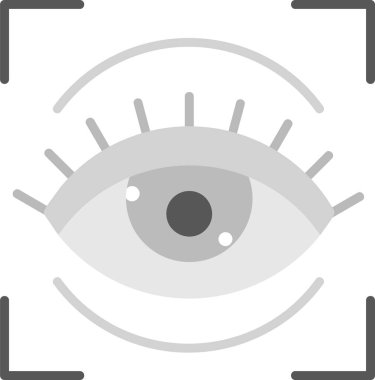 Basit bir göz çizimi, insan görüşü konsepti