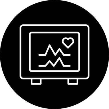 kalp atışı. Web simgesi basit illüstrasyon