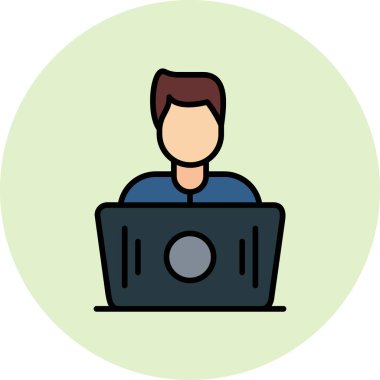 Çalışan ağ simgesi vektör illüstrasyonu