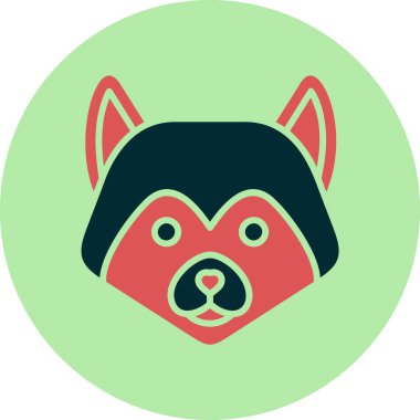 Akita dog icon, simple vector illustration