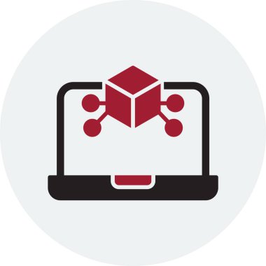 Simülasyon. Web simgesi basit illüstrasyon 