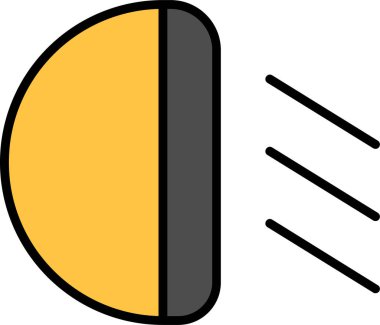Otomobil Işığı Web simgesi vektör çizimi