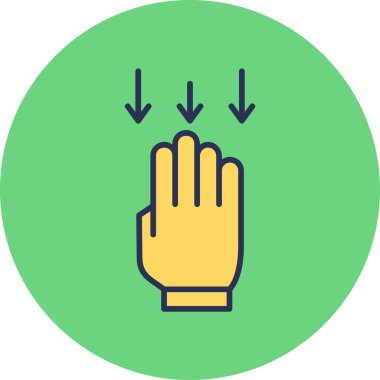 El simgesini kaydır. vektör illüstrasyonu