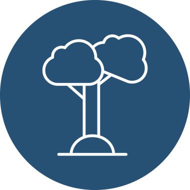 Ağaç. Web simgesi basit illüstrasyon 