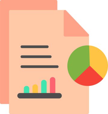 Basit rapor simgesi vektör illüstrasyonu