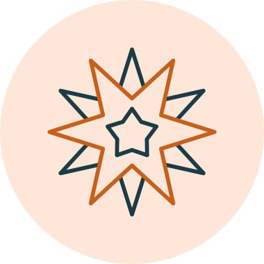 Yıldız simgesinin vektör illüstrasyonu 