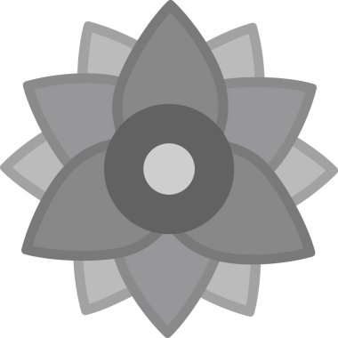 Bromeliad çiçek ikonu illüstrasyonu vektörü