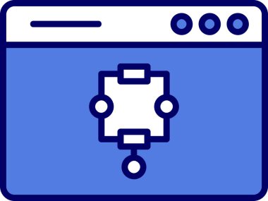 algoritma web simgesi vektör illüstrasyonu